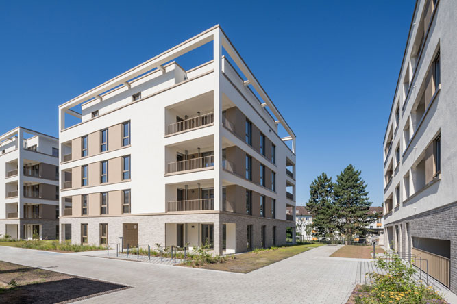 Lincoln-Siedlung Wohnbebauung mit Supermarkt und Laeden - Noack Hoefe - Darmstadt