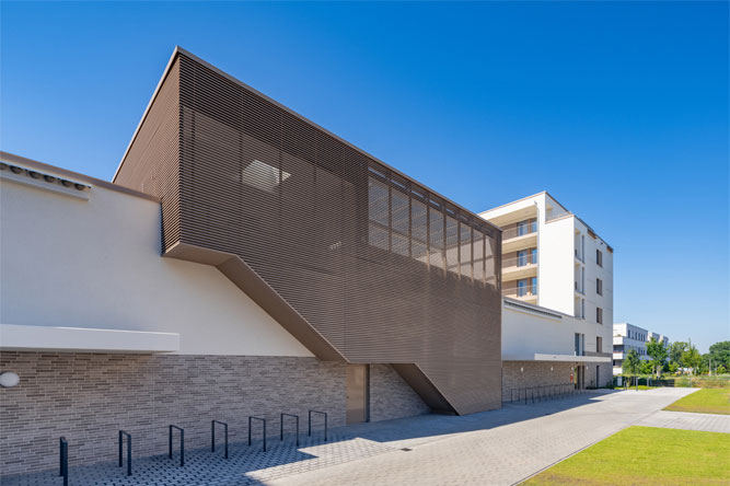 Lincoln-Siedlung Wohnbebauung mit Supermarkt und Laeden - Noack Hoefe - Darmstadt