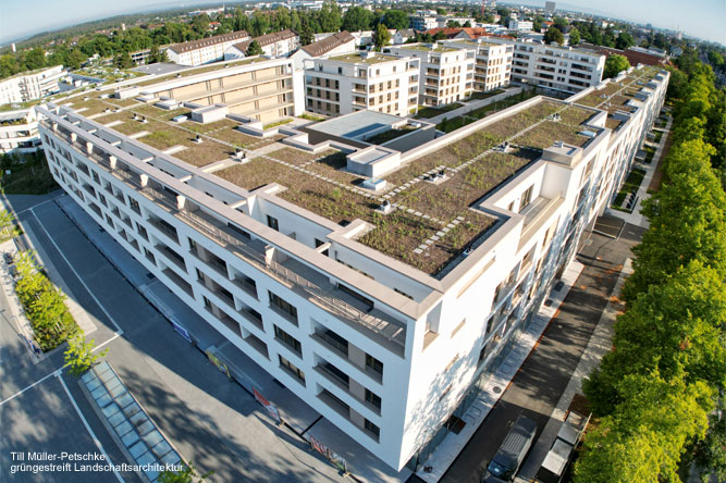 Lincoln-Siedlung Wohnbebauung mit Supermarkt und Laeden - Noack Hoefe - Darmstadt