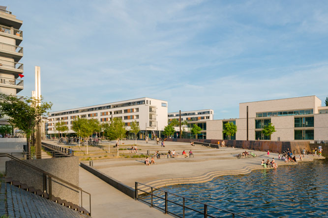Neubau Quartierszentrum Hafeninsel, Offenbach/Main